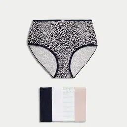 marks & spencer Women's Cotton Boy Short Panties (Pack of 5) image 2