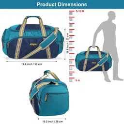 ayaha Travel Bag, Weekender Duffle Bag, Luggage Bag for Travelling, Cabin Bag with Adjustable Long Strap, Multi Pockets & Light Weight to Carry (50x26x30cm) 39 Liter image 4