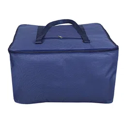 Kuber Industries Rexine Jumbo Underbed Moisture Proof Storage Bag with Zipper Closure and Handle (Blue)-CTKTC021175 image 1