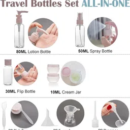 PiyuBind Travel Bottles Set For Toiletries Travel Size Containers Leak Proof Silicone Squeezable Spray Bottles Jars For Women Men, For Shampoo Lotion Body Wash-10 Pack (60 Ml, 80 Ml, Multicolour) image 2