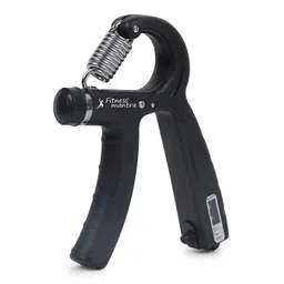 fitness mantra Fitness Mantra® Counter 10KG To 60KG Weight Adjustable Professional Counter Hand Gripper for Men & Women | Counter Hand Grip|Finger Exerciser|Power Gripper|Black Color| image 1