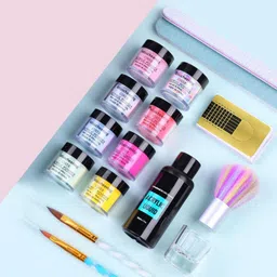 myaddiction Dip Powder Portable Sizes 8 Colors Nail Powder Set for Nails Extension Grey image 3