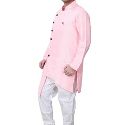 Basilio Men's Indo-Western Style Ethnic Set-101-Pink image 4