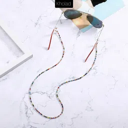 kholad Mask Lanyard Eyeglasses Chain Healing Crystal Beaded Sunglasses Chains with Pearl for Women image 4