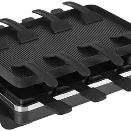 Swissmar KF-77041 Classic 8-Person Raclette with Reversible Cast Aluminum Non-Stick Grill Plate/Crepe Top, Black image 4