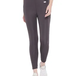 clovia Women's Active Tights with Wide Elastic Waistband (AB0042P05_Grey_M) image 1