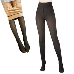 jmt wear Women's Winter Thermal Fleece Pantyhose | Fleece-Lined Stockings for Girls image 1