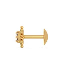 malabar gold & diamonds Yellow Gold Nose Pin for Women 22 k | 22k BIS Hallmark (916) Nose Stud for Women and Girls with Piercing image 3