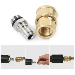 NE Qrc Pair Foam Gun 14×1.5 Thread Brass Quick Connector and 1/4 Stainless Steel Quick Connector QC Male Plug for preasure Washer Fitting Male Threaded 14mm image 4