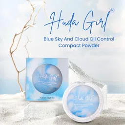 HUDA GIRL Blue Sky & Cloud Instant Oil Control Gel Compact Powder for Oily Skin - Mattifying, Poreless Finish - 2in1 Primer & Oil Control Compact Powder, Long-Lasting Compact for Women image 2