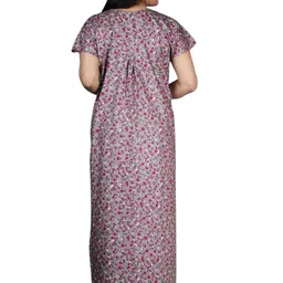 wristy Nighty Cotton for Women Stylish/Night Wear/Gown Maternity Nighty Maxi Upto XXL Size image 2