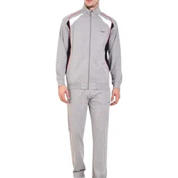 athlet Mens Cotton Tracksuit with Elastic String (Light Grey, XL) image 1