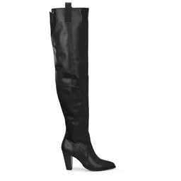 delize Black Women mid Heel Over Knee Boots image 3