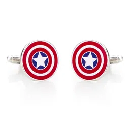 shining jewel - by shivansh Shining Jewel Elegant Fancy and Designer Silver Plated Superhero Cufflinks for Men - Superhero Design (SJ_7108) image 2