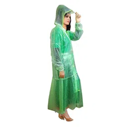 jmp Women's Floral Raincoat (JMP-Wom-Raincot-skirt-gren-XXL_Transparent_XX-Large) image 3