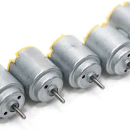 Electronic Spices DC Motor Mini Electric Carbon Brush High Speed Torque Electric Toy Cars Engine Motor Kit, for DIY Fan Models- PACK OF 5, Iron image 1