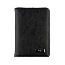 tag8 Vegan Leather Passport Holder, Eco-Friendly Leather Passport with NFC Technology for Men and Women, Dual Passport Wallet and Case for Cards and Documents, Black image 1
