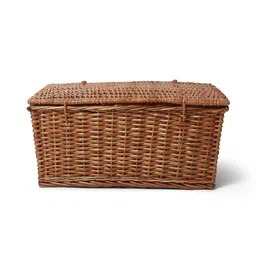 habere india-all the cultures fabricating india Habere India-All The Cultures Fabricating IndiaWicker Basket | Wicker Storage Basket with Lid | Wicker Lid Basket for Bathroom | Storage Baskets for Wardrobe | Gift Hamper Box | Picnic Box (Medium) image 5