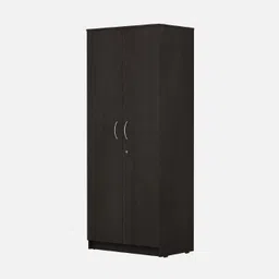 SIVOM Oliver Multipurpose 2 Door Wardrobe/Spacious Shelves with Hanging Rail Engineered Wood 2 Door Wardrobe (Finish Color - Dark Wenge, Knock Down) image 5