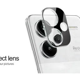 Amazon Brand - Solimo Camera Lens Protector for Redmi Note 13 Pro Plus | 3D Camera Protector Glass Guard | 9H Tempered Glass | Scratch-Resistant | Edge to Edge Coverage Clear image 5
