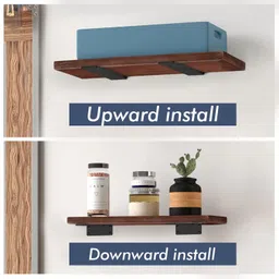 Starunder 12 Pack Floating Shelf Brackets, 8 Inch Heavy Duty Industrial Shelf Bracket, Black Metal L Brackets for Shelves Support DIY(1/5 Inch Thicked) image 3