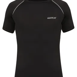 wmx Men's Polyester Sports Running Set Compression Half Sleeve T-Shirt, Pants Skin-Tight Long Sleeves Quick Dry Fitness Tracksuit Gym Yoga Suits Set of 2 image 2