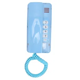 fayy Wired Telephone, Multiple Functions Old Style Retro Wall Phone Rebroadcast ABS Material Mute Button for Home (Blue) image 3
