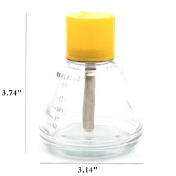 furnido 1 Pcs,6 Oz Glass Dispenser Bottle for Nail Polish Remover,Empty Thick Clear Glass Push Down Alcohol Pump Sanitizer Dispenser Container with Dust Cover,Metal Core-Nail Art Gel Remover Container image 2