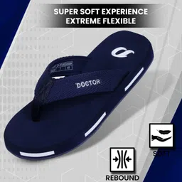 doctor extra soft Men's Classic TPR Slippers with Cushion FootBed for Adult| Comfortable & Light Weight|Stylish & Anti-Skid|Orthopedic Casual Durable Waterproof Everyday Dr.Flip Flops Gents Boys D-35 image 4