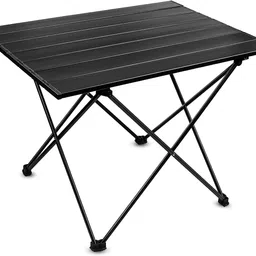 lupro Portable Folding Camping Table with Carry Bag – Lightweight Aluminium for Outdoor, Beach, Travel and Picnic, Black image 1