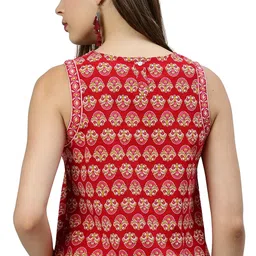 janasya Women's Pure Cotton Floral Printed Top image 5