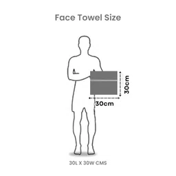 AKIKO HOME 100% Cotton Essential Series Face Towel | Softness, Absorbency, Compact, Durability | 30 x 30 cms, 400 GSM (Grey) image 2