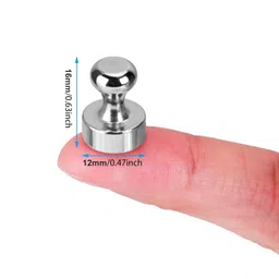 hasthip HASTHIP® Mini Fridge Neodymium Magnets with a Storage Box, Cone Handle for Kitchen, Magnetic Board, Whiteboard, Noticeboard and Office, 12Pcs (12×16mm) image 2