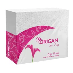 Origami 2 Ply Tissue Paper Napkins for Dining Table - Pack of 6 (50 Pulls Per Pack, 300 Sheets) image 2