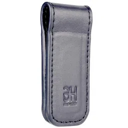 gh gold horse Slim Magnetic Money Clip Genuine Leather Business Card Holder for Men (Grey) image 2