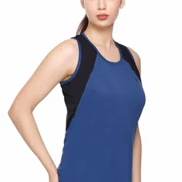 White Moon Women Tank Top Polyester Dry Fit Western Top & Tshirts for Women, Quick Drying & Breathable Fabric, Gym Wear Tees & Workout Top image 5