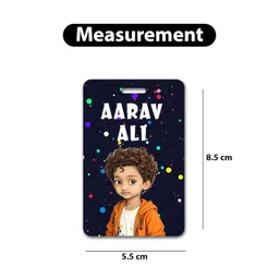 SIGN EVER Personalised Bag Tags for Kids School bagtag | Stylish Luggage Labels with Silicone Loop | Customised Caricature Photo & Contact Info image 2