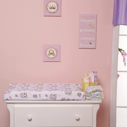 EVERYDAY KIDS 2 Pack Baby Changing Pad Covers for Baby Girl ââ‚¬â€œ Fits Most Changing Table Pads; 100% Cotton Jersey Knit, Breathable, Soft Changing Table Topper ââ‚¬â€œ Pink, Purple Owls and Pink, White Stars image 5