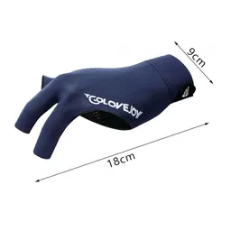 LOOM TREE® Open 3 Fingers Glove Billiards Gloves Left Hand Playing Mitts Snooker Gloves Blue | Fitness Running & Yoga | Strength Training | Gloves Straps & Hooks image 3