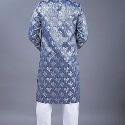 amzira Mens Ethnic Wear Blue Wedding Dresss Set image 2
