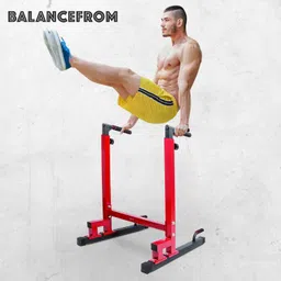 BalanceFrom Multi-Function Dip Stand Dip Station Dip bar with Improved Structure Design, 500-Pound Capacity image 5
