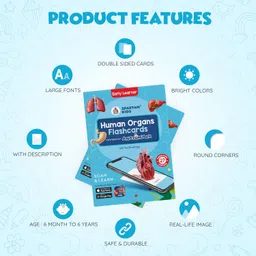 spartan kids SPARTAN KIDS® Human Organs Flash Cards | Early Learning 4D Technology Flash Cards for Kids | 27 Augmented Reality Cards for Kids 3+ Years image 3