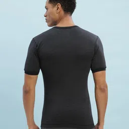 dollar Ultra Thermal Round Neck Half Sleeve Top for Men Black image 3