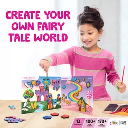 smartivity SmartCraft Art & Craft Activity Kit- Foil Magic Princess Fairy Theme Craft Kit for Kids Age 4-10 Years, 100+ Foil Sheet, 12 Canvases, 170+ Stickers, Birthday Gift for Girls & Boys Ages 4,5,6,7,8,9,10 image 2