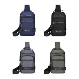 MYADDICTION Men Crossbody Bag Hiking Work Casual Portable Traveling Waterproof Chest Bag Blue | Backpacks, Bags & Briefcases image 3