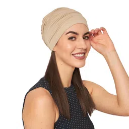 the headscarves Bamboo Viscose Solid Seams Slouchy Snood Cap for Women (SS200 Multicolor) image 2