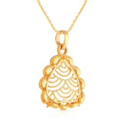 malabar gold & diamonds Yellow Gold Pendant for Women 22k | 22 kt (916) BIS Hallmark Gold Pendant for Women & Girls | 22 Karat Gold Jewellery for Birthday, Wedding, Anniversary & Diwali Gift image 3
