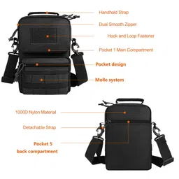 carry trip Hand Messenger Sling Bag For Unisex/Shoulder Bag For Men/Handbag/Sling Bag For Men/Tactical Bag image 5