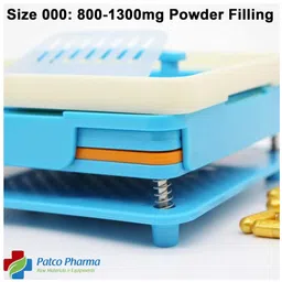 patco pharmaceuticals PATCO - 100 Holes - Manual Empty Capsule Filling Machine/Powder Filler Board | Capsule Filling Tray (Size 000 Capsules - 1400 mg Powder Filling) image 2