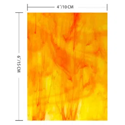 paljolly 9 Pack Yellow Stained Glass Sheets, 4 x 6 inch Mosaic Glass Art for Stained Glass Projects and Mosaics image 4